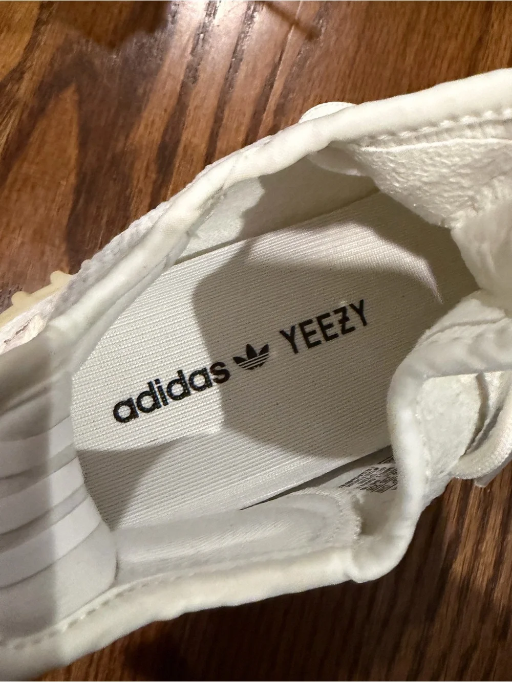 Adidas Yeezy Men Cream/Off-White Knit Sneakers